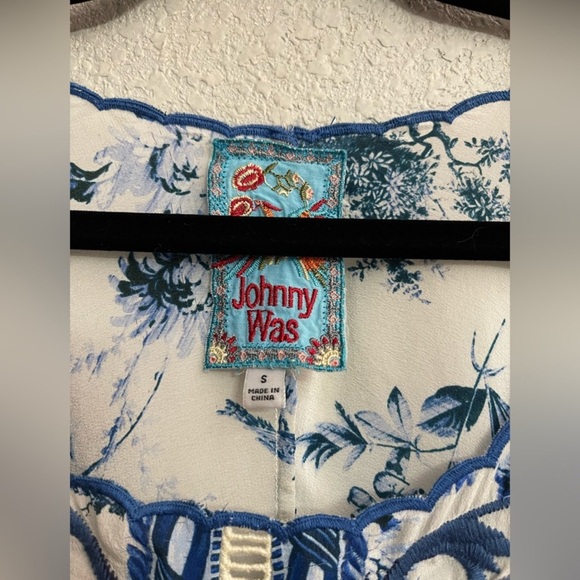 Johnny Was Floral Blue and White Dress - Picture 3 of 5